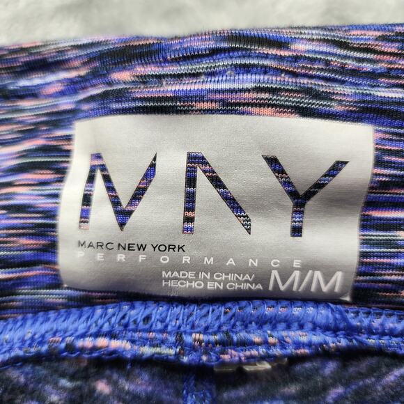 Marc New York Leggings Womens M Purple Space Dye High Rise Fleece Lined Running - Picture 4 of 9